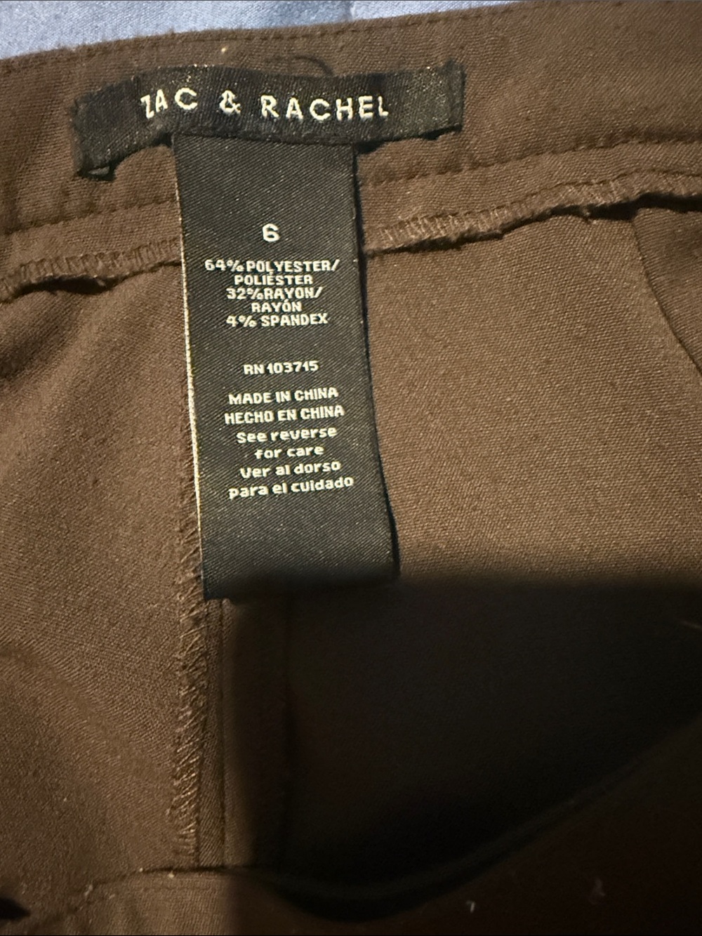 Zac & Rachel Wide-Leg High-Waist Brown Pants - Picture 3 of 4